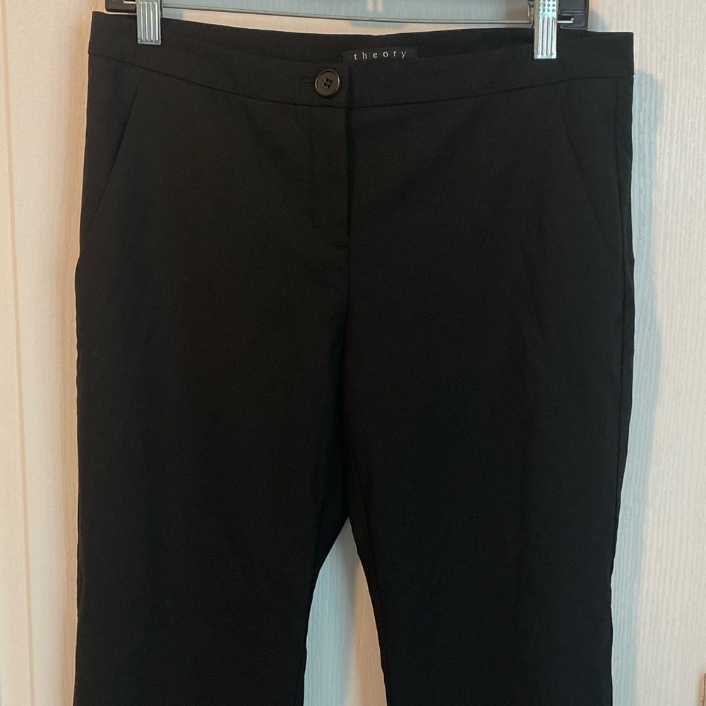 Theory Straight Leg Mid Rise Wool Blend Dress Pants - Picture 2 of 7